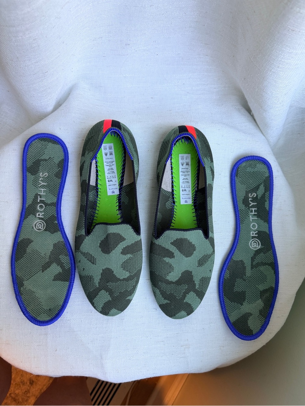 Rothy’s The Loafer Olive Camo Green Flats Women’s Size 8 - Picture 6 of 7